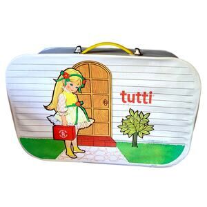 1965 Vintage Tutti Doll Carrying Case Train Case Number 5017 Barbie Collectible
